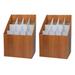 Adiroffice 12-Slot Upright Roll File Corrugated Box, Wood in Brown | 22 H x 12 W x 15 D in | Wayfair 627-2PK