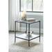 Signature Design by Ashley Ryandale End Table w/ Storage Glass in Black | 24.88 H x 21 W x 21 D in | Wayfair A4000462