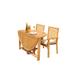 Winston Porter Cimah Round 2 - Person 70" Long Teak Outdoor Dining Set Wood/Teak in Brown/White | 70 W x 48 D in | Wayfair DSHari_48RoundB_3_AA_2