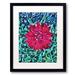 Made & Curated Dahlia Topography By Tanna Gx Paper in Blue/Pink | 21.25 H x 17.25 W x 0.875 D in | Wayfair 81786_Matted Paper_16 x 20