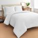 The Twillery Co.® Reversible Percale Cotton Comforter Set Polyester/Polyfill/Cotton Percale in White | Full/Double | Wayfair