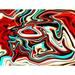 Made & Curated Neon Storm By Adam Sherbell Paper in Blue/Red | 25.25 H x 31.25 W x 0.875 D in | Wayfair 66457_Matted Paper_24 x 32