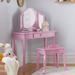 Guidecraft The Dress up Classic Vanity Set Wood/Manufactured Wood in Pink | 42 H x 28 W x 13 D in | Wayfair G87403