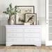 Lark Manor™ Afanasijs 6 Drawer 59" W Dresser Wood in White | 34 H x 59 W x 16 D in | Wayfair C27DCA5F7C33493DBE5CC8D63D7C43F7