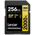 Lexar Professional 2000x SD Karte 256GB, SDXC UHS-II Speicherkarte ohne Lesegerät, Bis Zu 300MB/s Lesen, für DSLR, Videokameras in Kinoqualität (LSD2000256G-BNNNG)