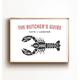 Cuts of Lobster Print, The Butcher's Guide Wall Art, Vintage Style Butcher's Guide, Lobster Poster, Retro Cuts of Lobster, Seafood Wall Art