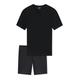 Uncover by Schiesser Herren Pyjama Kort Schlafanzug kurz, Schwarz, 52 EU