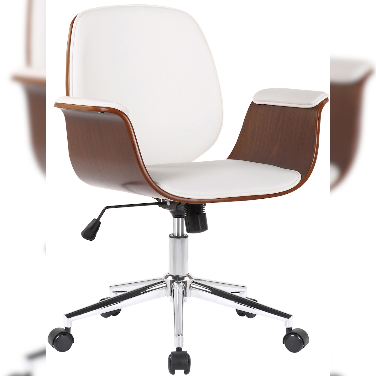 CLP Bürostuhl Kemberg walnuss/weiß Image