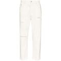 Distressed-effect Tapered-leg Jeans - White - Purple Brand Jeans