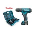 Trapano avvitatore a batteria c/percussione 10,8V con batteria di riserva e c/accessori Makita