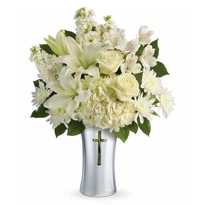 Shining Cross Sympathy Funeral Bouquet