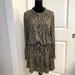 Michael Kors Dresses | Michael Kors Long Sleeve Mini Snake Print Dress | Color: Black/Green | Size: L