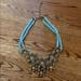 Anthropologie Jewelry | Anthropologie Beaded Gold Necklace | Color: Blue/Gold | Size: Os
