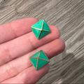 Kate Spade Jewelry | Kate Spade Green Resin Stud Earrings | Color: Green | Size: Os