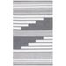 White 60 x 36 x 0.2 in Indoor Area Rug - Safavieh Kilim 448 Area Rug In Ivory/Dark Gray Polyester | 60 H x 36 W x 0.2 D in | Wayfair KLM448H-3