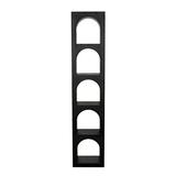 Noir Trading Inc. Aqueduct Stainless Steel Geometric Bookcase in Black | 72 H x 15 W x 10 D in | Wayfair GBCS240MTB-C