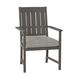 Summer Classics Croquet Patio Dining Armchair w/ Cushions in Gray | 37.75 H x 24.25 W x 25.5 D in | Wayfair 333031+C3104325W4325