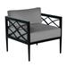 Summer Classics Elegante Patio Chair w/ Cushions in Black | 26 H x 28.5 W x 28.25 D in | Wayfair 425397+C673H4278N