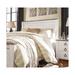 Signature Design by Ashley Willowton Panel Headboard Wood in Brown/White | 53.74 H x 81 W x 3.23 D in | Wayfair B267-57