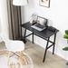 17 Stories Morter Desk Wood/Metal in Black | 29.5 H x 35.4 W x 19.7 D in | Wayfair 6CB57ACD509F4DC3BB1C26AAE8935E5A