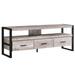 Monarch Specialties 60"L Modern Taupe TV Stand with 3 Storage Drawers - 59"x 15.5"x 21.75"