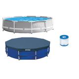 Intex 10ft x 10ft x 30in Pool w/ 10 Foot Round Pool Cover and Filter Cartridge - 45.98