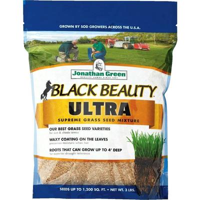 Jonathan Green 10321 Black Beauty Ultra Grass Seed Mixture, Up To 1200 Sqft, 3 Lb