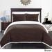 Chic Home Estonia Ultra Plush Micro Mink Sherpa-lined 3-piece Blanket