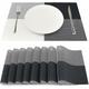 Sets de Table Lot de 8 pvc Antidérapant Lavable Résiste Vinyle Set de Table 45 x 30cm Tissées pour