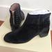 Anthropologie Shoes | Anthropology Velvet Studded Ankle Boot | Color: Black | Size: 7