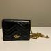 Gucci Bags | Gucci Calfskin Matelasse Gg Marmont Card Case Wallet Black | Color: Black/Gold | Size: Os