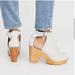 Free People Shoes | Free People Amber Orchard Clog Dove Grey Leather And Suede Eu 39 Us 8.5 | Color: Gray/White | Size: 8.5