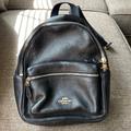 Coach Bags | Coach Mini Backpack Purse (Black Leather With Gold Detail) | Color: Black | Size: Os