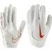 Nike Vapor Jet 7.0 Adult Football Gloves White/Orange