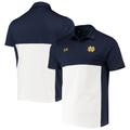 Men's Under Armour Navy/White Notre Dame Fighting Irish 2022 Blocked Coaches Performance Polo