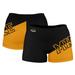Women's Black Wisconsin-Milwaukee Panthers Plus Size Color Block Shorts