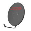 Maclean MCTV-926 Satellitenschüssel mit LNB-Halterung und Masthalterung Sat Antenne Satspiegel LNB Tragarm Phosphatierter Stahl (65cm Durchmesser)