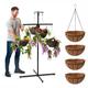 Flower Hanging Basket Display Stand Patio Planter Cascade Home Garden Centre Heavy Duty British Made (4 Arm Version with Traditional Wire Baskets)