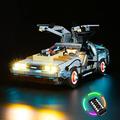 Led Light Set for Lego Back to The Future - Not Include Lego Models, Decoration Led Light Kit for Lego 10300 Back to The Future Time Machine Time Traveling Car(Remote Control Version)