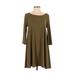 Leith Casual Dress - A-Line: Green Print Dresses - Women's Size Small