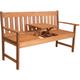 Vivol - SenS-Line Banc de jardin Vegas avec table pliante - bois dur Meranti - Brun