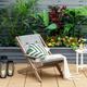 Costway - Gartenliege aus Holz, Liegestuhl mit Kissen, Relaxliege klappbar, Strandstuhl grau