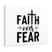 Express Your Love Gifts Faith Over Fear Cross Christian Wall Art Bible Verse Print Ready To Hang Canvas in Black/White | Wayfair
