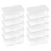 Homz 6 Qt Multipurpose Plastic Storage Containers w/ Latching Lid Plastic in White | 13.63 W x 8.25 D in | Wayfair 3206CLWHDC.10