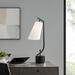 Corrigan Studio® Hamp 32" Black Table Lamp Metal/Fabric in Black/White | 32 H x 19.5 W x 6.5 D in | Wayfair 1822EEE0D5FF4F0CBAE07D56EF6BC0A9