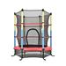 oraele kids 55" Foldable Round Backyard Trampoline w/ Safety Enclosure Indoor Trampoline w/ Handlebar, Steel in Blue/Red/Yellow | Wayfair