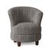 Barrel Chair - Mercury Row® Renard 32" W Swivel Barrel Chair Chenille/Velvet/Fabric in Blue | 33 H x 32 W x 30.25 D in | Wayfair