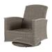 Summer Classics Outdoor Astoria Swivel Glider Wicker Chair w/ Cushions in Gray | 35.75 H x 32 W x 35.75 D in | Wayfair 355924+C511H6258W6258