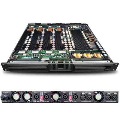 Digital Power Amplifier 4 Channles 10000Watts 1U Class-D Professional Audio Amplifier Working 2ohms With PFC Wide Range Voltage