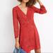 Madewell Dresses | Madewell Hazelwood Wrap-Front Mini Dress In Windswept Floral | Color: Red/White | Size: 4